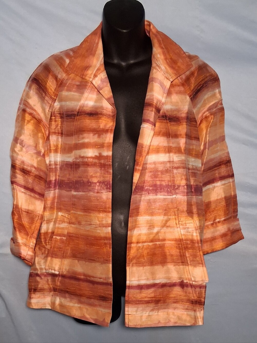 Chico's "Gypsy Queen" Open-Front Linen Blend Jacket NWT READ FOR SIZE INFO!